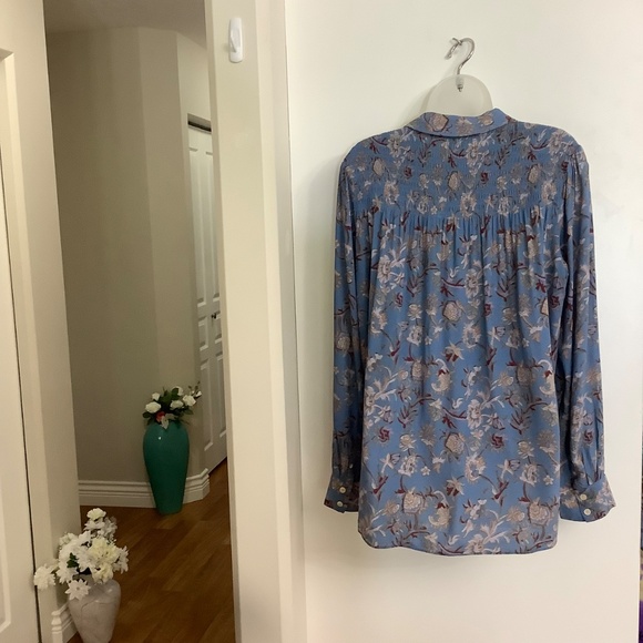 Like NEW: Veronica Beard Semi-Sheer Flowy Blouse Shirt Sz 12 - Picture 8 of 13